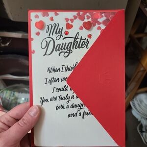 Hallmark Red and White My Daughter Card